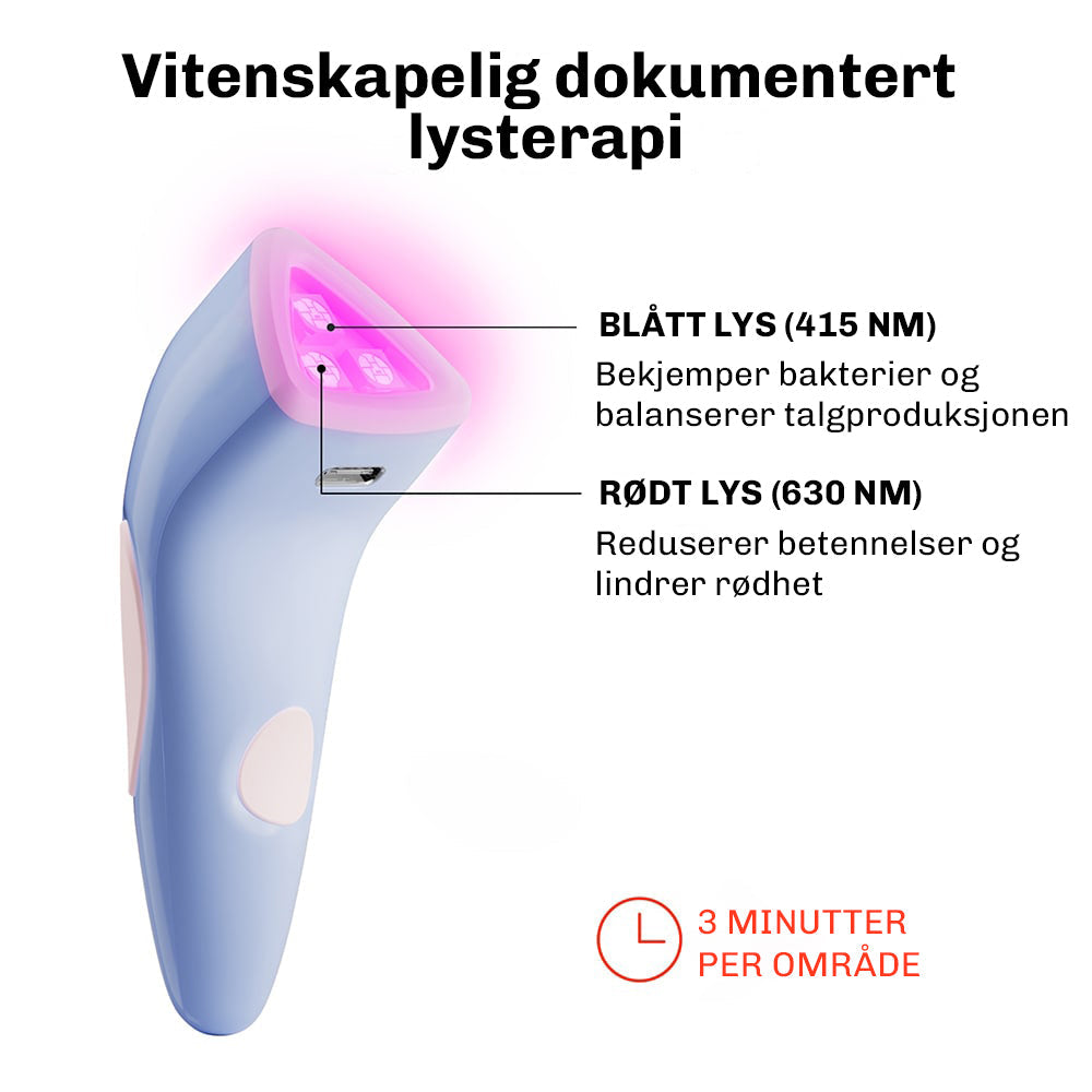 LED ansiktsmaske med justerbart lys
